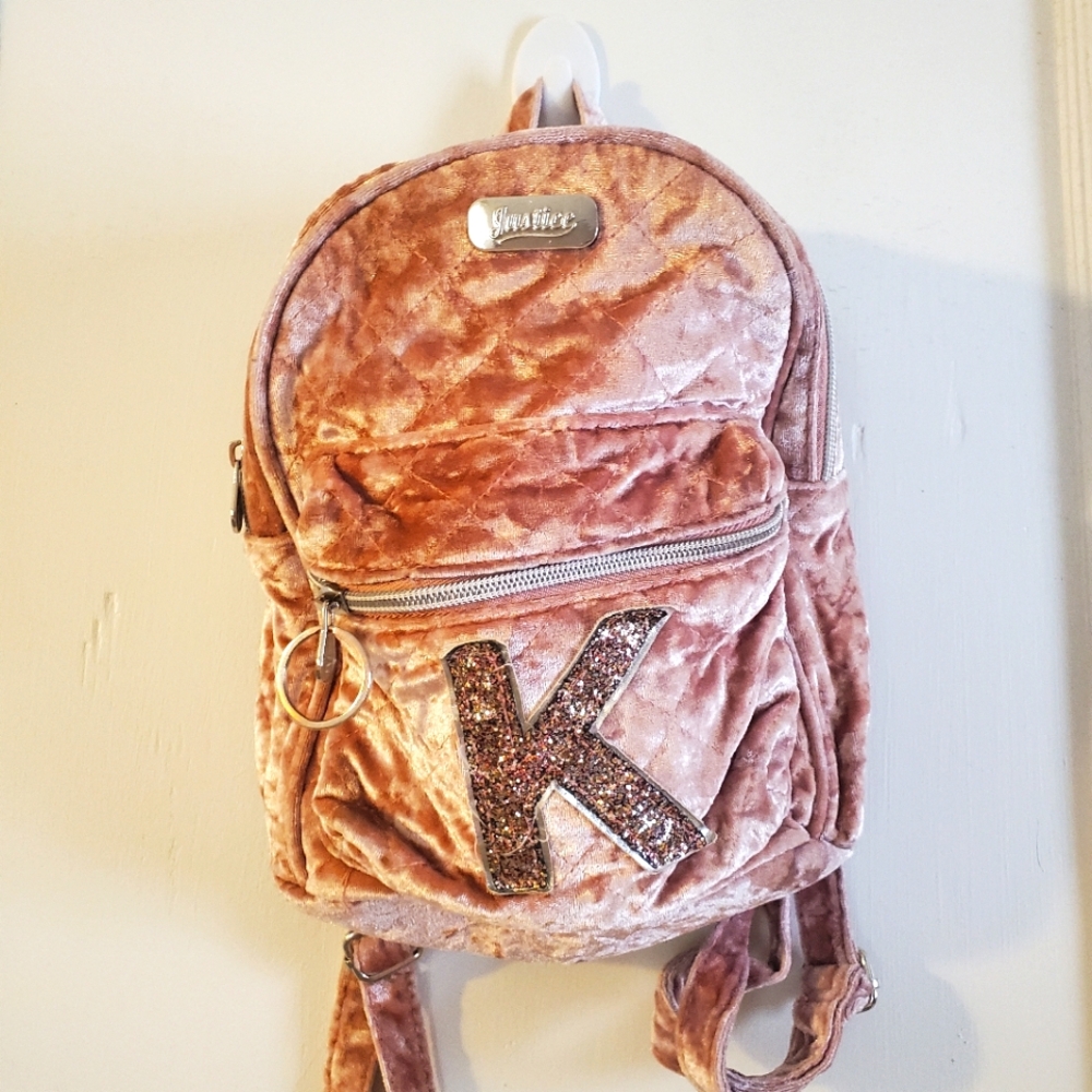 Letter K Justice mini backpack